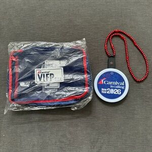 2026 Carnival Cruise New Years Eve Light Up Necklace BallDrop, Packing Cubes Lot